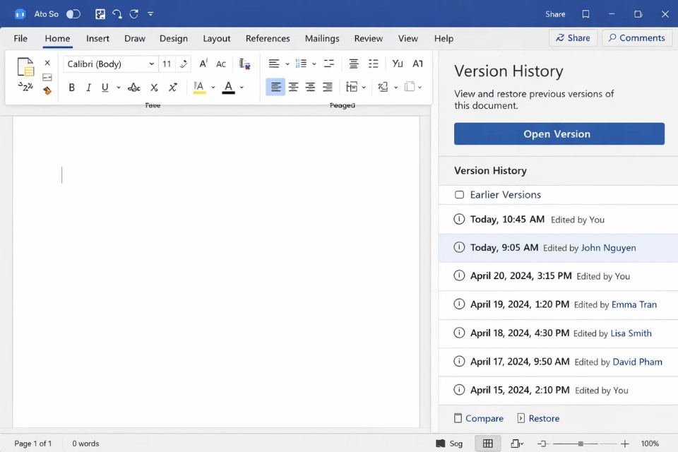 Cách khôi phục phiên bản (Version History) Office 2021 4