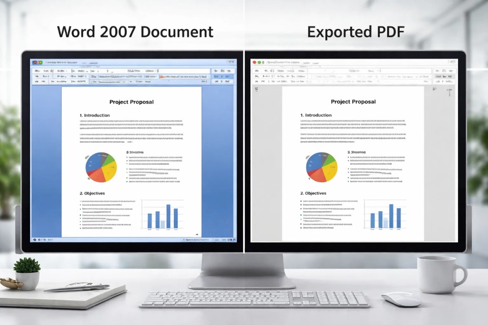 Cách lưu file Word sang PDF trong Office 2007 5 Cách lưu file Word sang PDF trong Office 2007 5