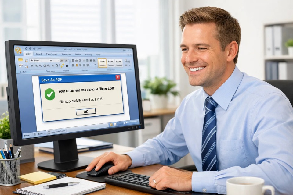 Cách lưu file Word sang PDF trong Office 2007 4