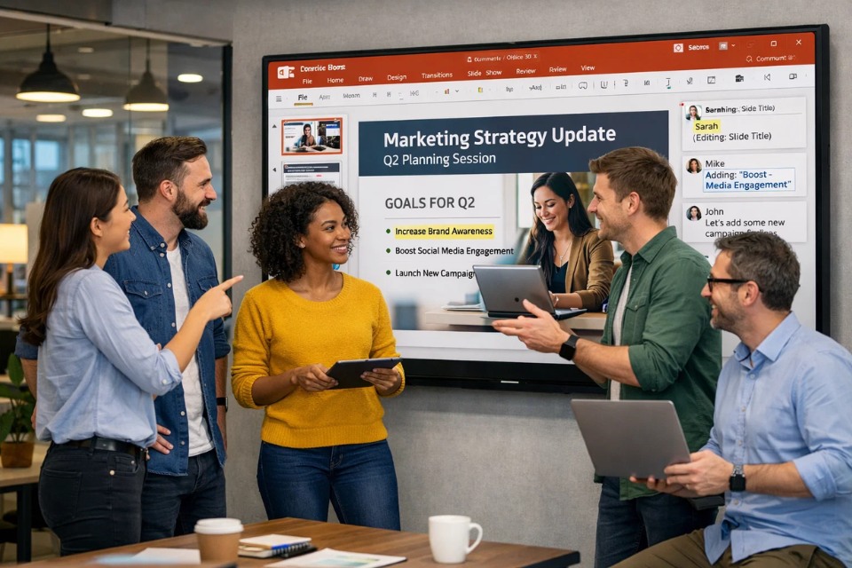 Cách sử dụng đồng biên tập (co-authoring) thời gian thực Office 365 4 Cách sử dụng đồng biên tập (co-authoring) thời gian thực Office 365 4