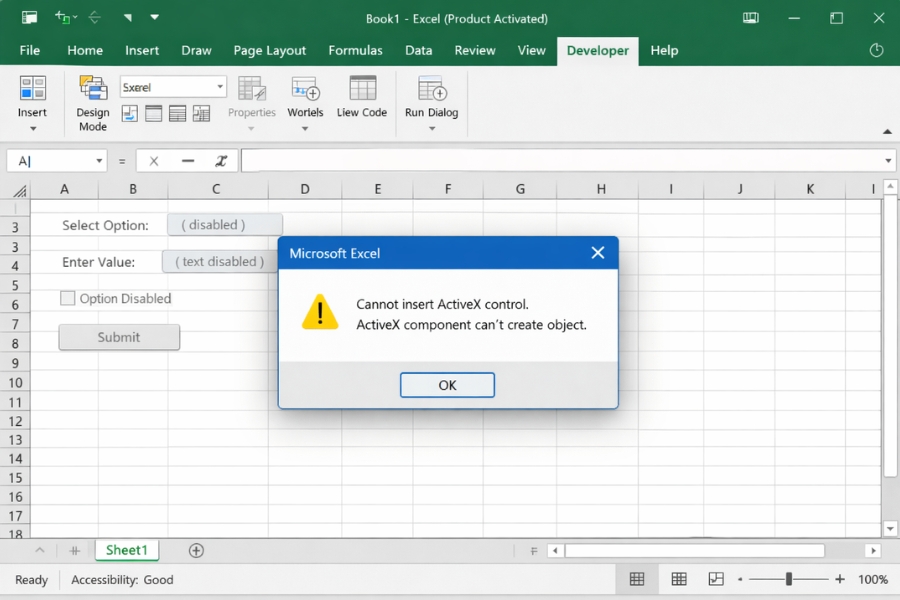 Lỗi ActiveX 32-bit64-bit Trong Office 365