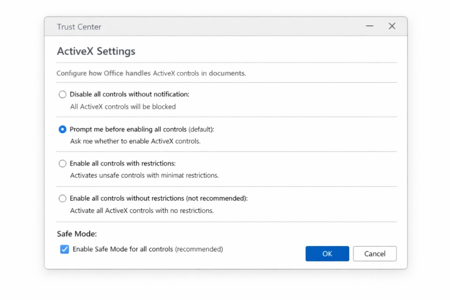 Lỗi ActiveX 32-bit64-bit Trong Office 365