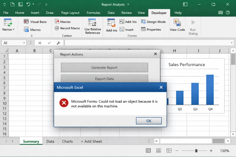 Lỗi ActiveX 32‑bit64‑bit Office 2019