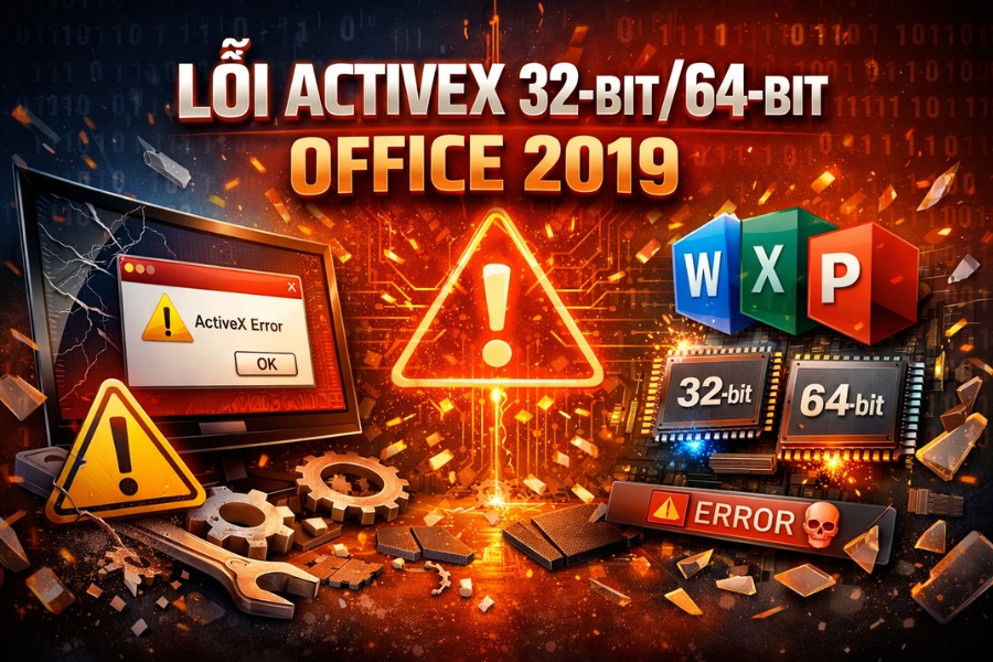 Lỗi ActiveX 32‑bit64‑bit Office 2019
