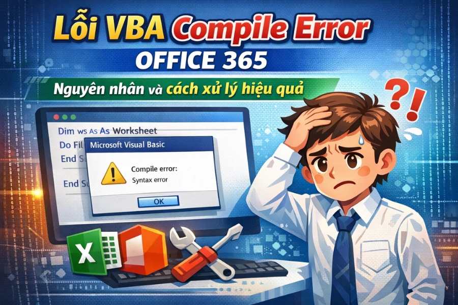 Lỗi VBA Compile Error Office 365: Nguyên nhân và cách xử lý hiệu quả