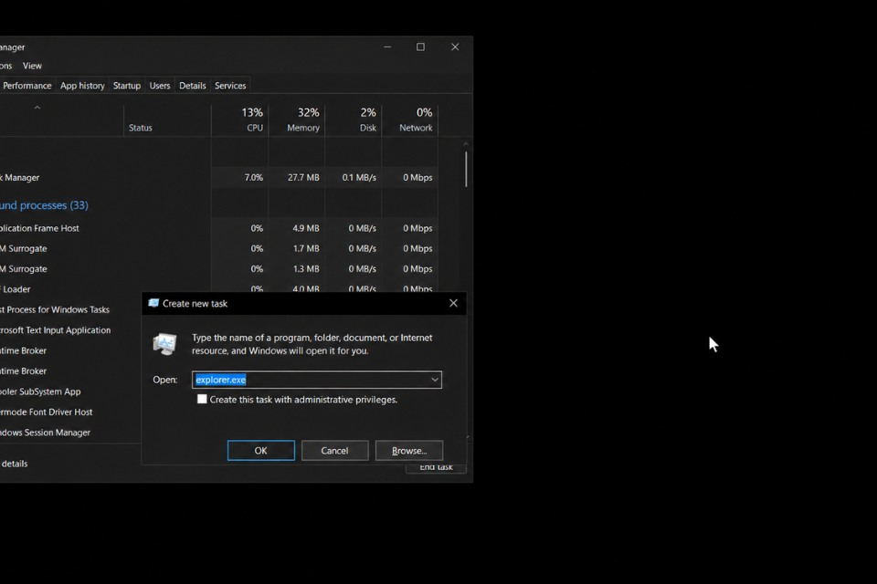 Màn Hình Đen Sau Khi Đăng Nhập Windows 10 4
