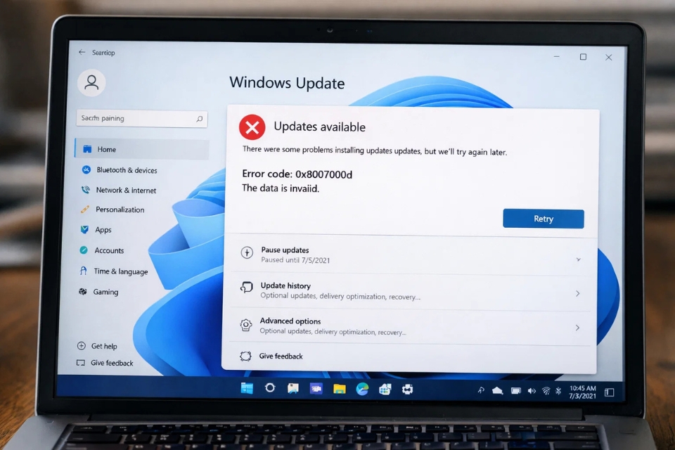 Sửa lỗi 0x8007000d Windows 11 6