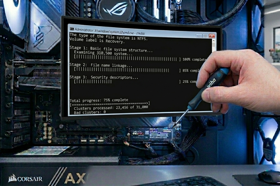 Sửa lỗi Preparing Automatic Repair loop Windows 11 8
