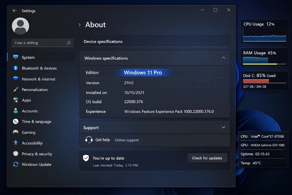 Sửa lỗi change product key không hoạt động Windows 11 7