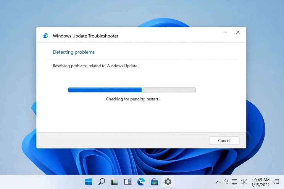 Sửa lỗi kẹt 0% khi cập nhật Windows 11 10
