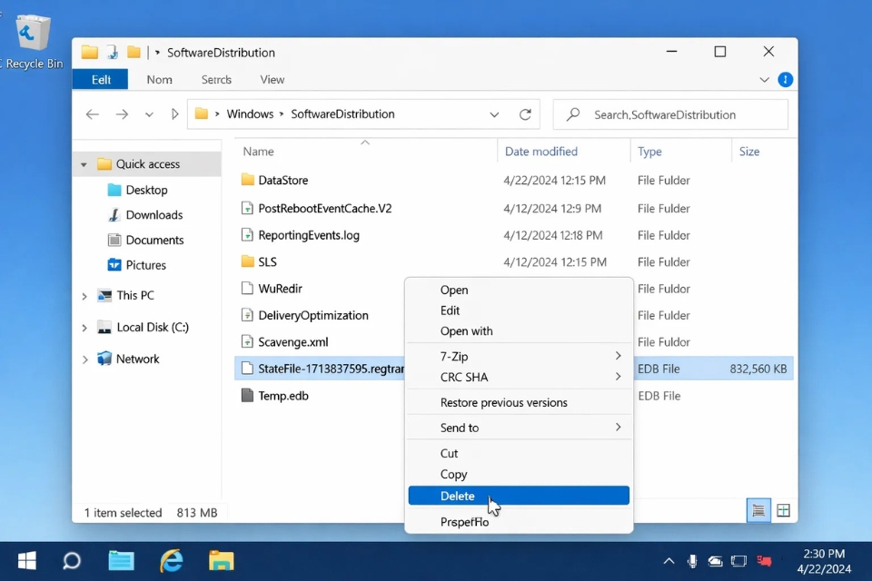 Sửa lỗi kẹt 0% khi cập nhật Windows 11 11