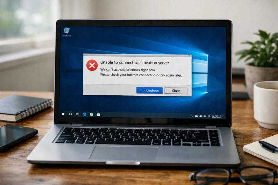 Sửa lỗi không kết nối được máy chủ kích hoạt Windows 10 7