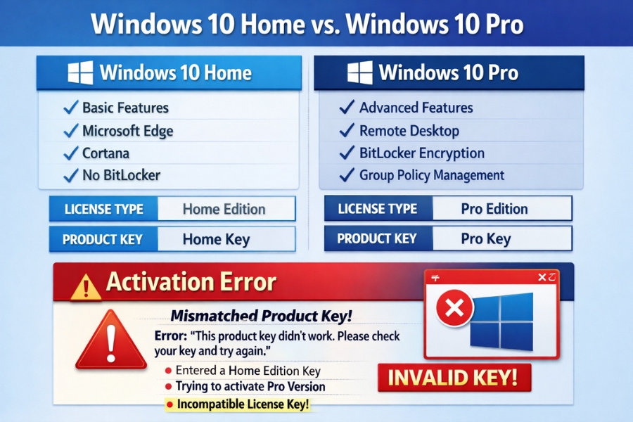 Sửa lỗi không thể kích hoạt Windows trên Windows 10 8 Sửa lỗi không thể kích hoạt Windows trên Windows 10