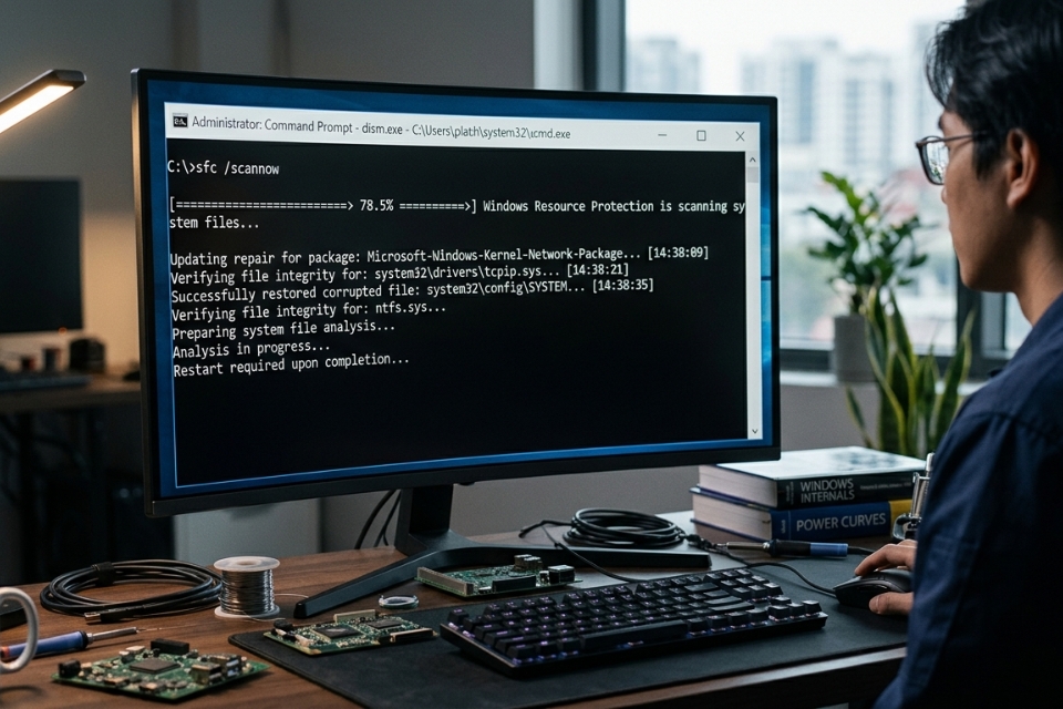 Sửa lỗi máy treo logo Windows 11 12