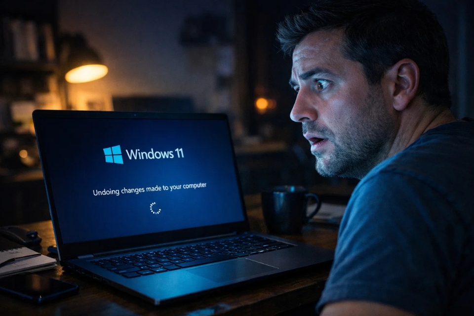 Sửa lỗi undoing changes Windows 11 7