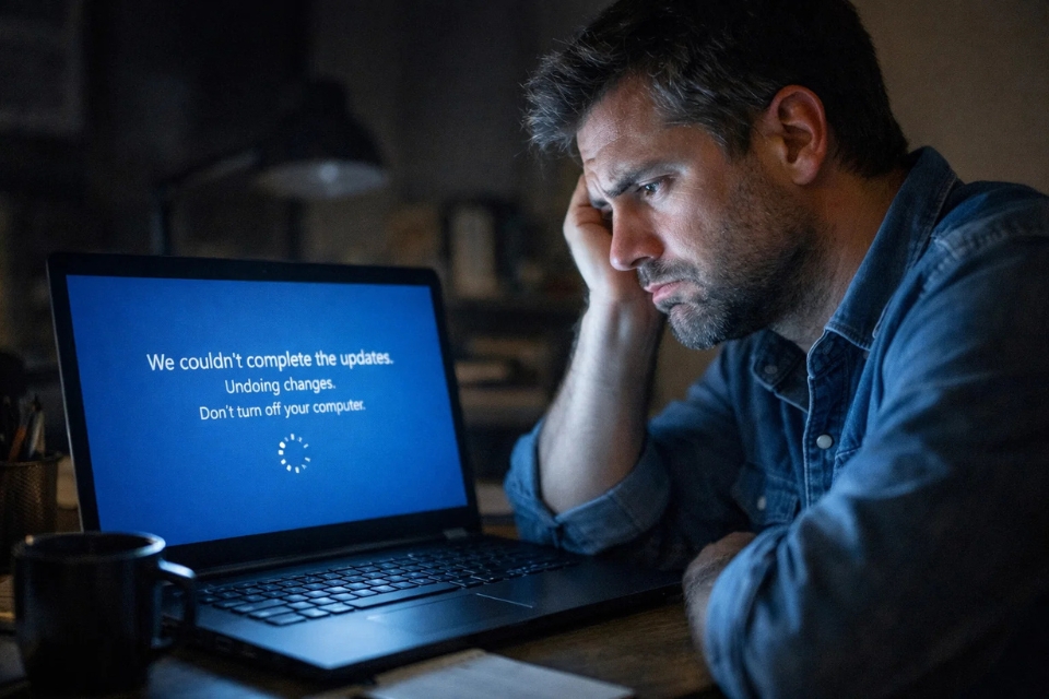 Sửa lỗi we couldn't complete the updates Windows 10 7