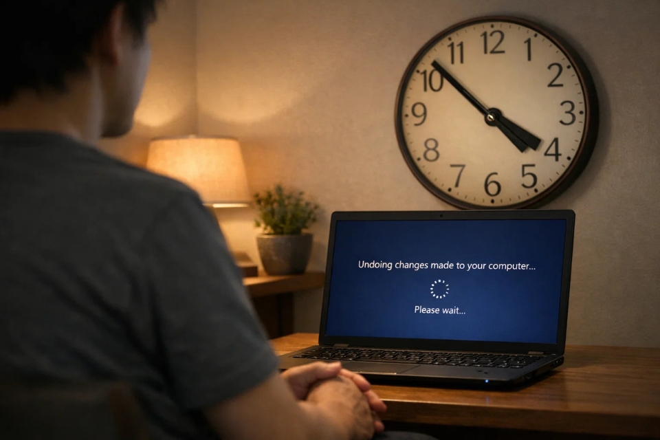 Sửa lỗi we couldn't complete the updates Windows 10 9