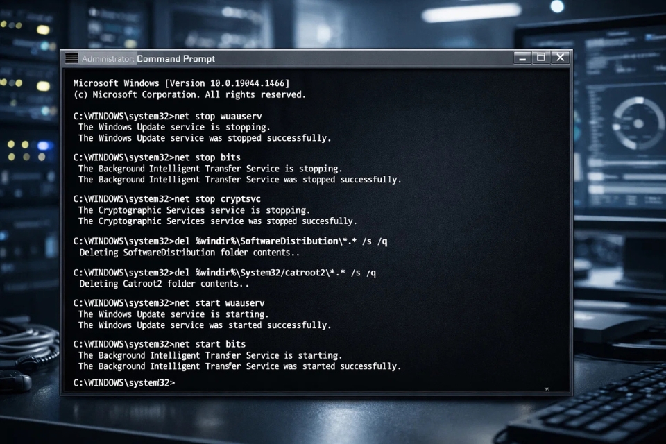 Sửa lỗi we couldn't complete the updates Windows 10 12