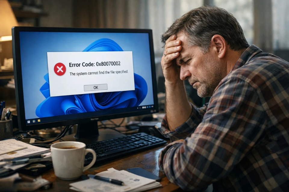 Sửa lỗi 0x80070002 Windows 11 7