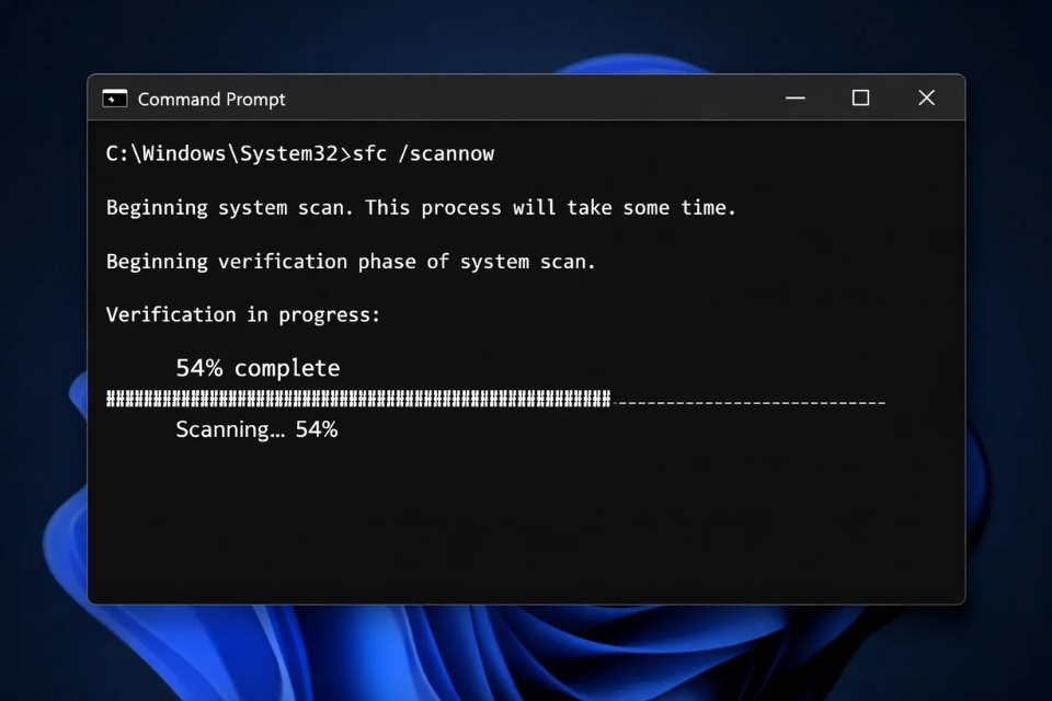 sửa lỗi 0x80070643 Windows 11 8