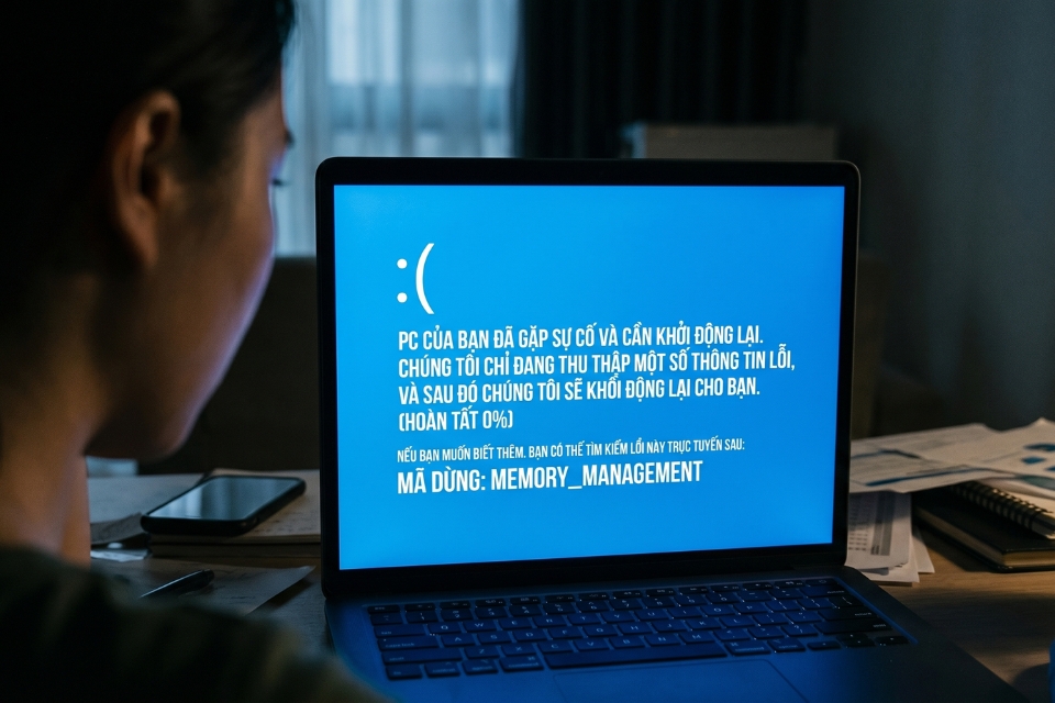 Sửa lỗi MEMORY_MANAGEMENT Windows 11 7