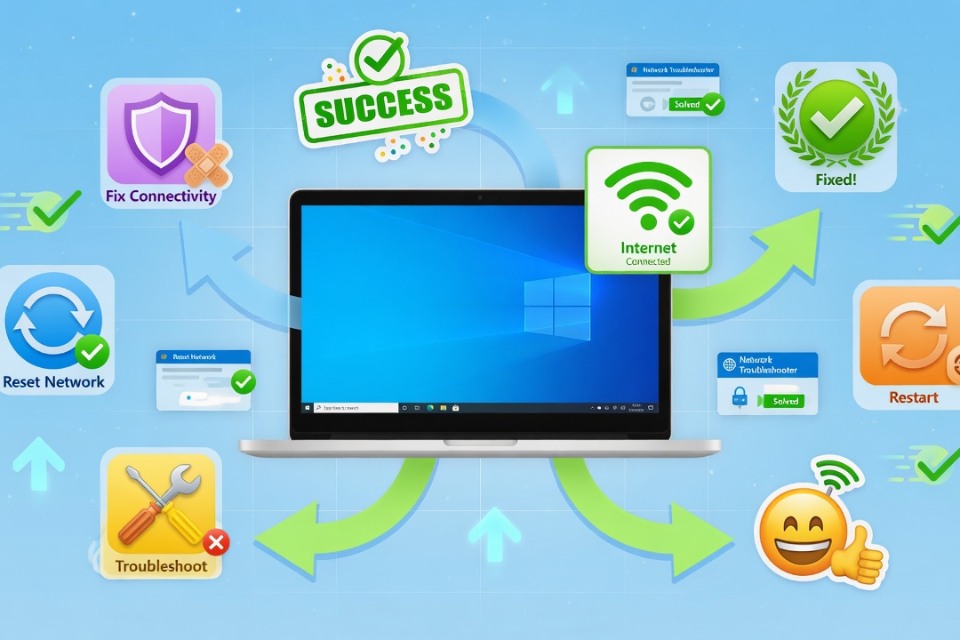 Hướng dẫn chi tiết sửa lỗi “No Internet, Secured” trên Windows 10 6