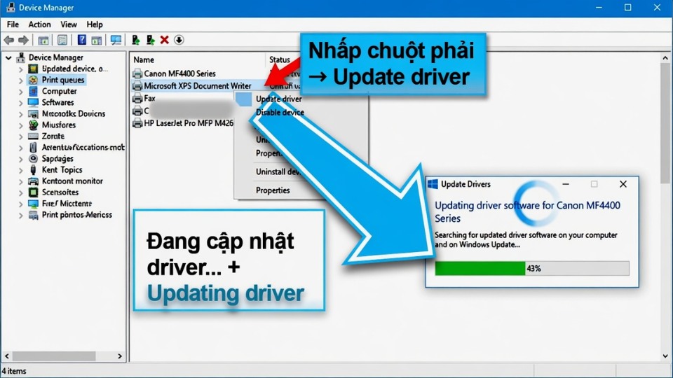 Hướng dẫn chi tiết sửa lỗi “Printer driver is unavailable” trên Windows 10 5