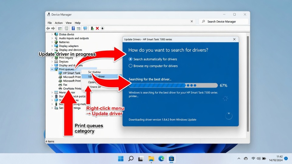 Hướng dẫn chi tiết sửa lỗi “Printer driver is unavailable” trên Windows 11 4