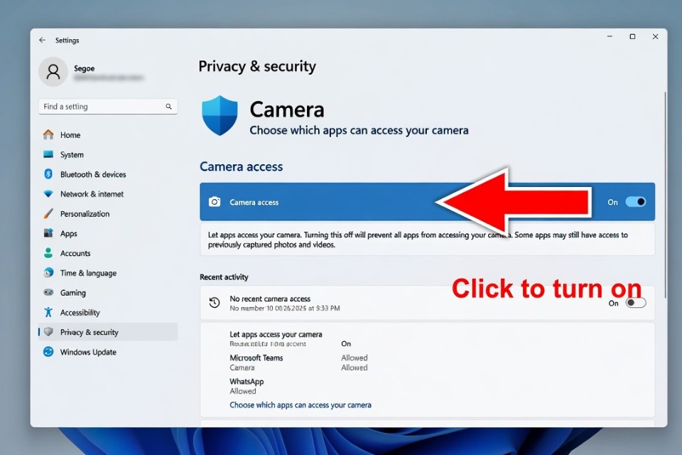 Hướng dẫn chi tiết sửa lỗi webcam không hoạt động trên Windows 11 4