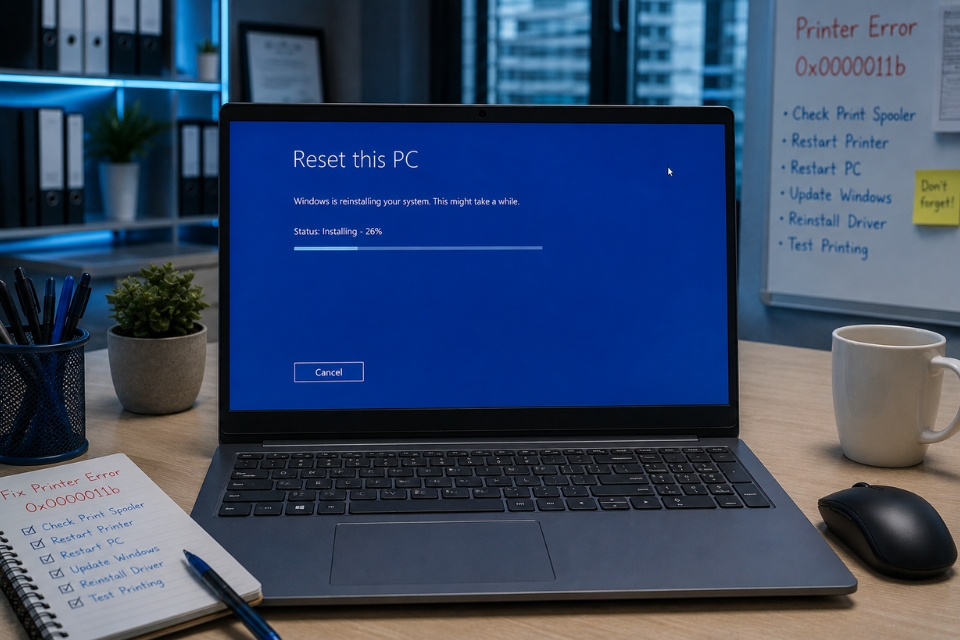 Sửa lỗi 0x0000011b Windows 11 12