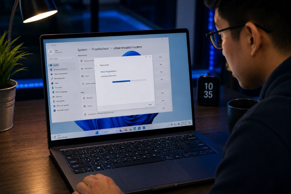 Sửa lỗi Audio services not responding Windows 11 8