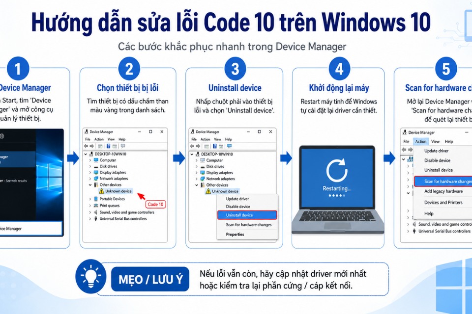 Sửa lỗi Device Manager Code 10 trên Windows 10 4