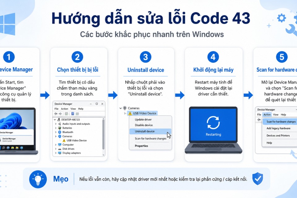 Sửa lỗi Device Manager Code 43 trên Windows 11 5
