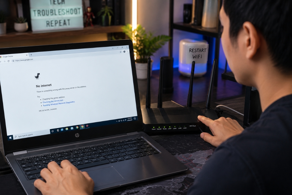 Sửa lỗi ERR_NETWORK_CHANGED Windows 10 7