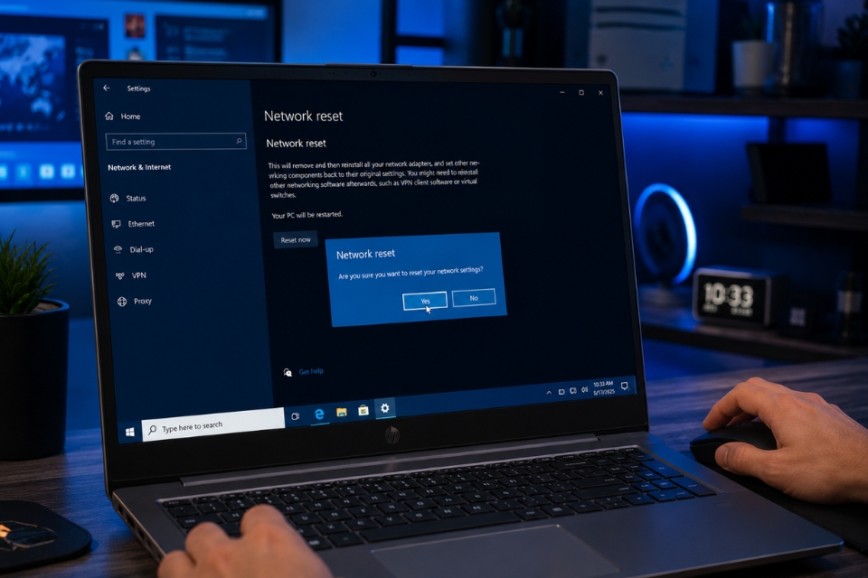 Sửa lỗi ERR_NETWORK_CHANGED Windows 10 10
