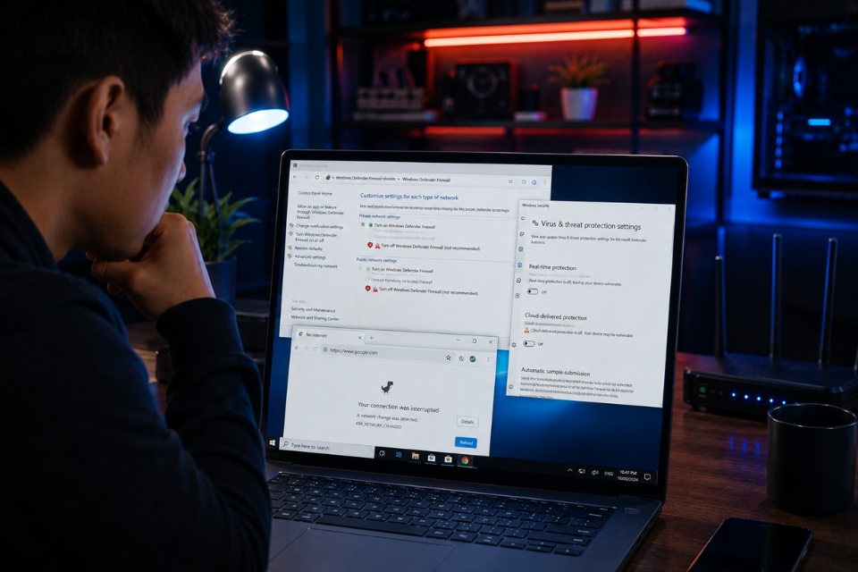 Sửa lỗi ERR_NETWORK_CHANGED Windows 10 11
