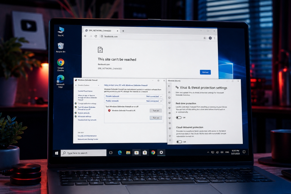 Sửa lỗi ERR_NETWORK_CHANGED Windows 10 12