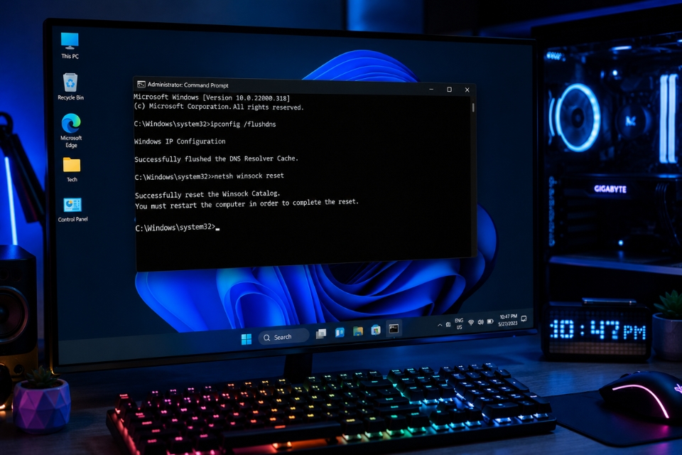 Sửa lỗi ERR_NETWORK_CHANGED Windows 11 8
