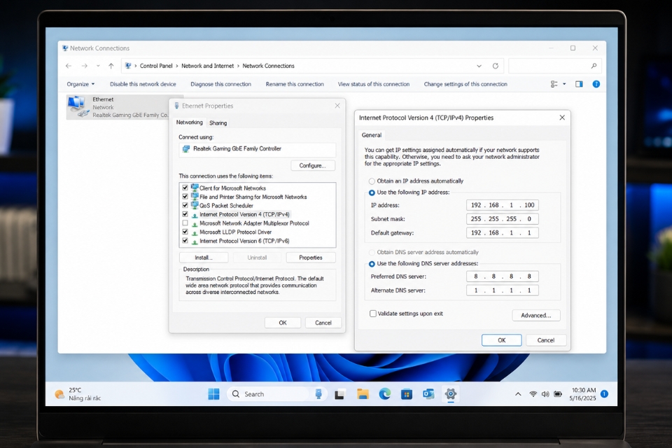 Sửa lỗi ERR_NETWORK_CHANGED Windows 11 10
