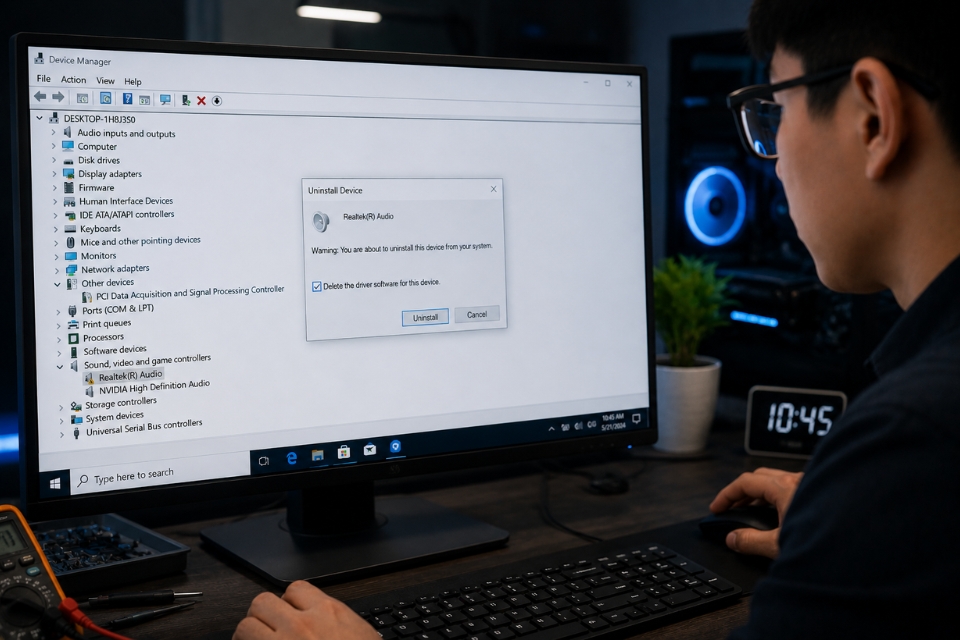 Sửa lỗi Realtek audio không hoạt động Windows 10 8
