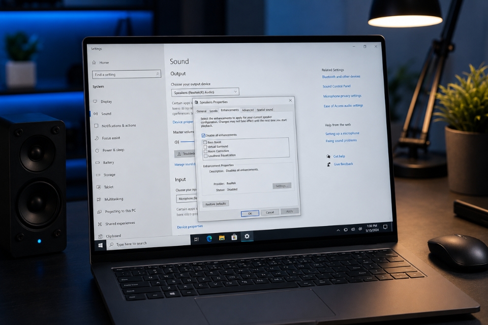 Sửa lỗi Realtek audio không hoạt động Windows 10 9