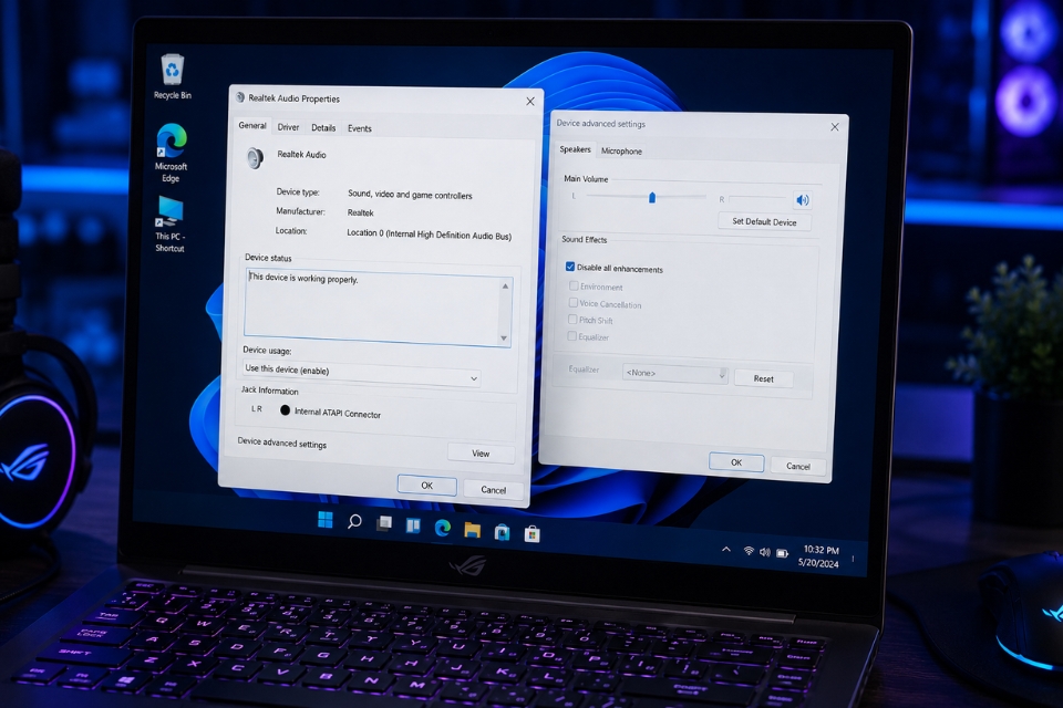 Sửa lỗi Realtek audio không hoạt động Windows 11 9