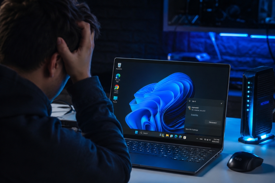 Sửa lỗi Wi‑Fi bị rớt liên tục Windows 11 7