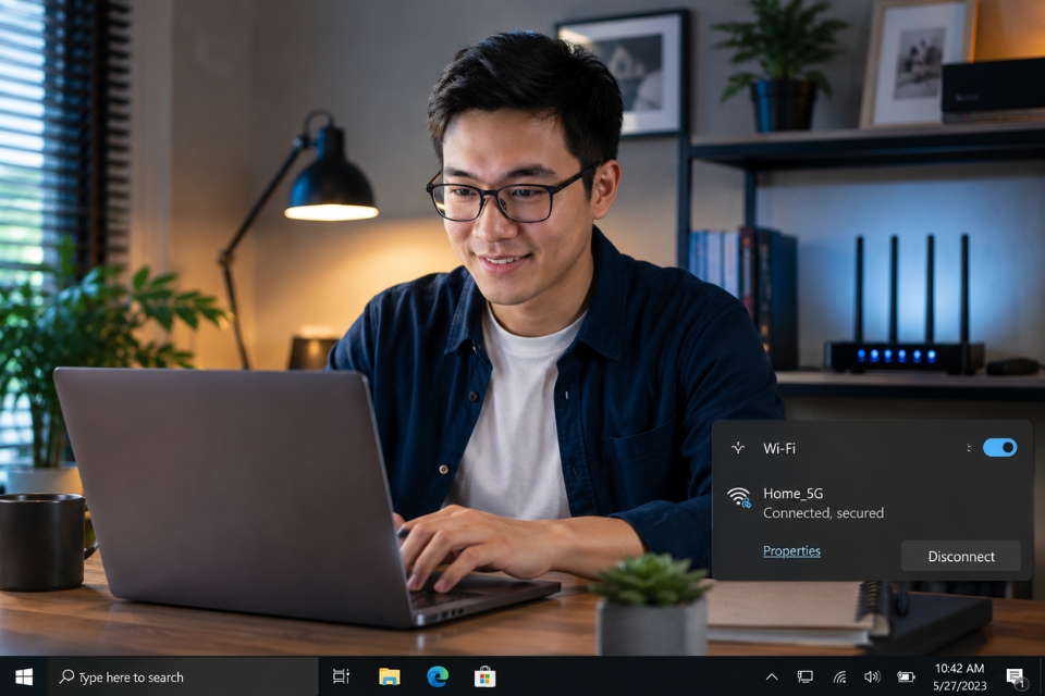 Sửa lỗi Wi‑Fi bị rớt liên tục Windows 11 12