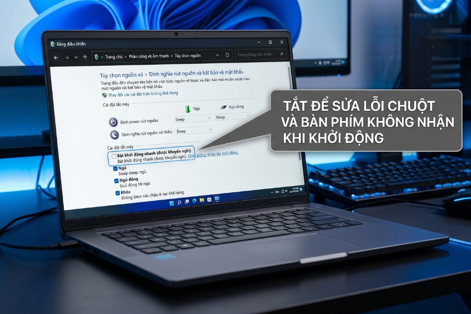 Sửa lỗi chuột/bàn phím không nhận Windows 11 7