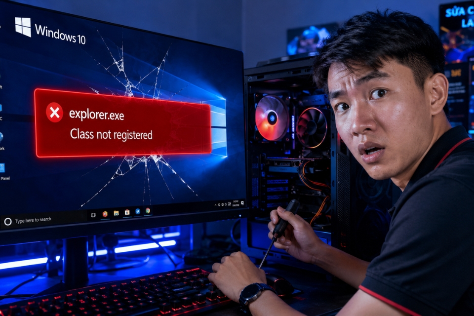 Sửa lỗi explorer.exe class not registered Windows 10