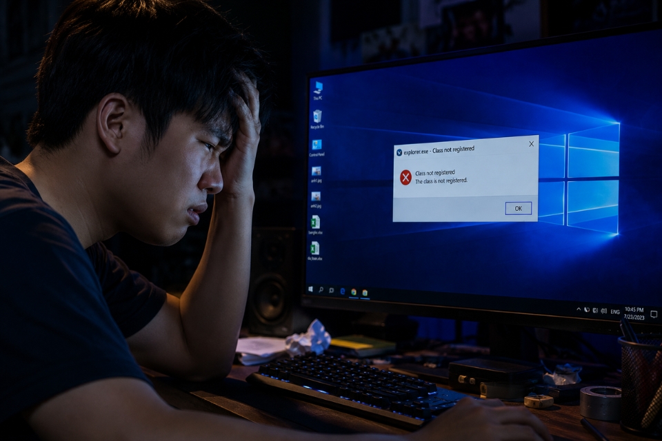 Sửa lỗi explorer.exe class not registered Windows 10 18
