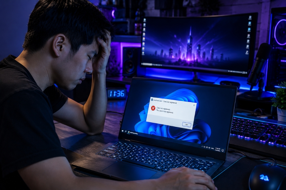 Sửa lỗi explorer.exe class not registered Windows 11