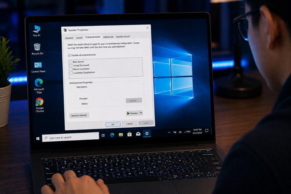 Sửa lỗi không có âm thanh Windows 10 10