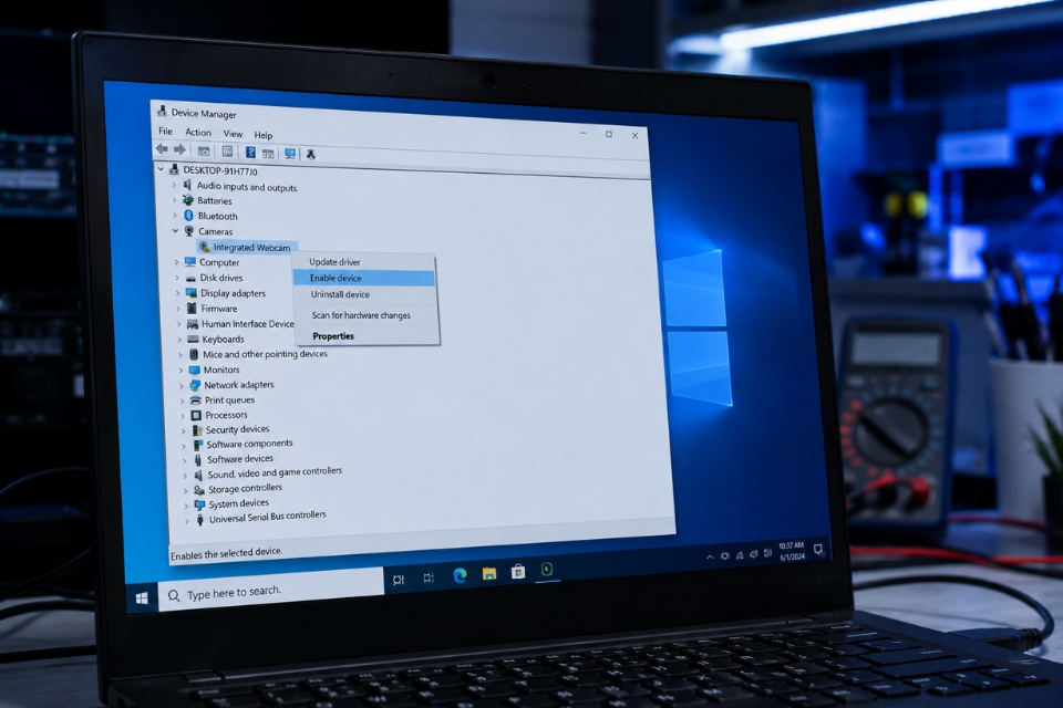 Sửa lỗi webcam không hoạt động Windows 10 9